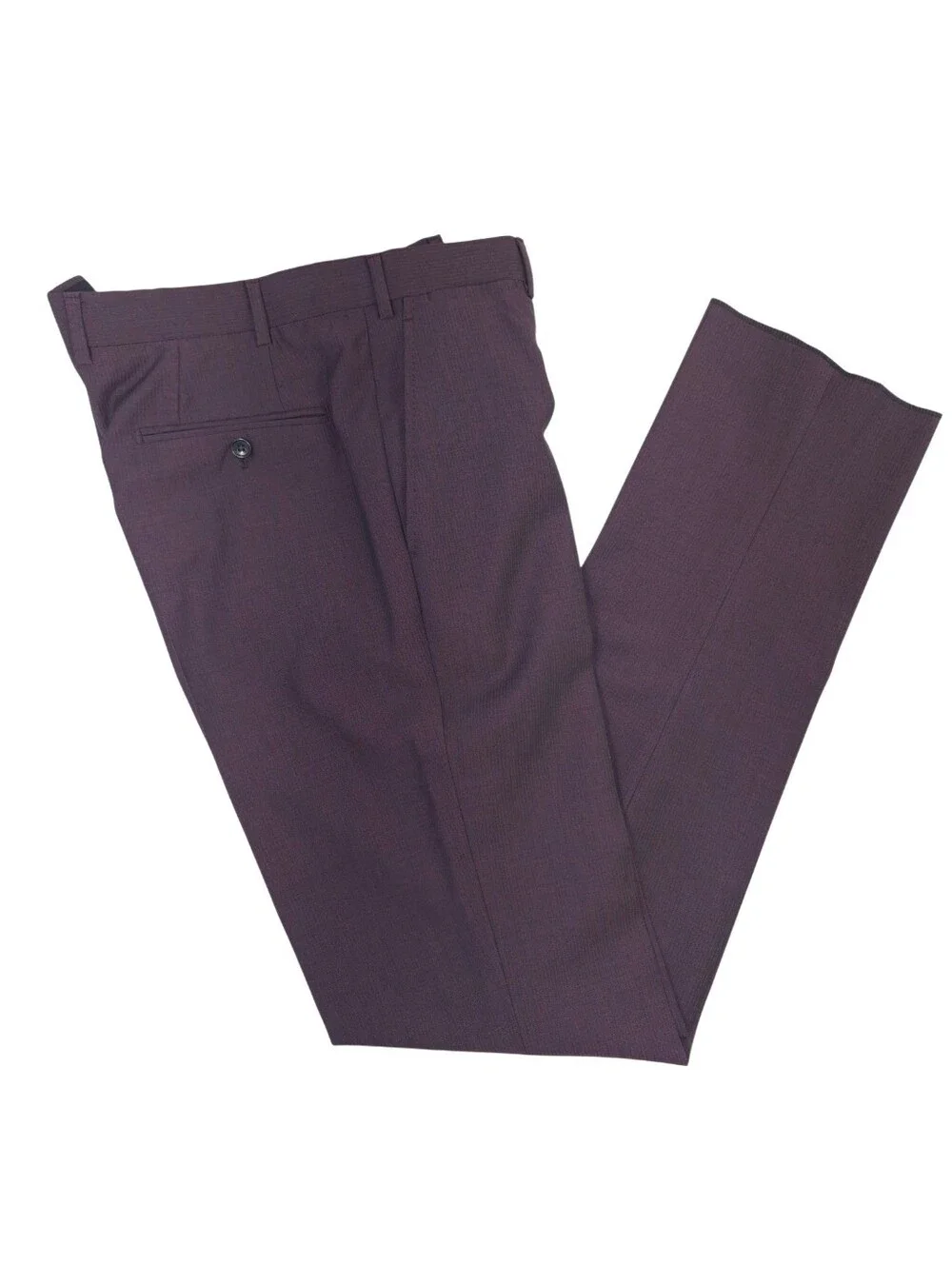 Emporio Armani M LINE Two-Piece Suit Blackberry Virgin Mohair Wool Tailored 52R